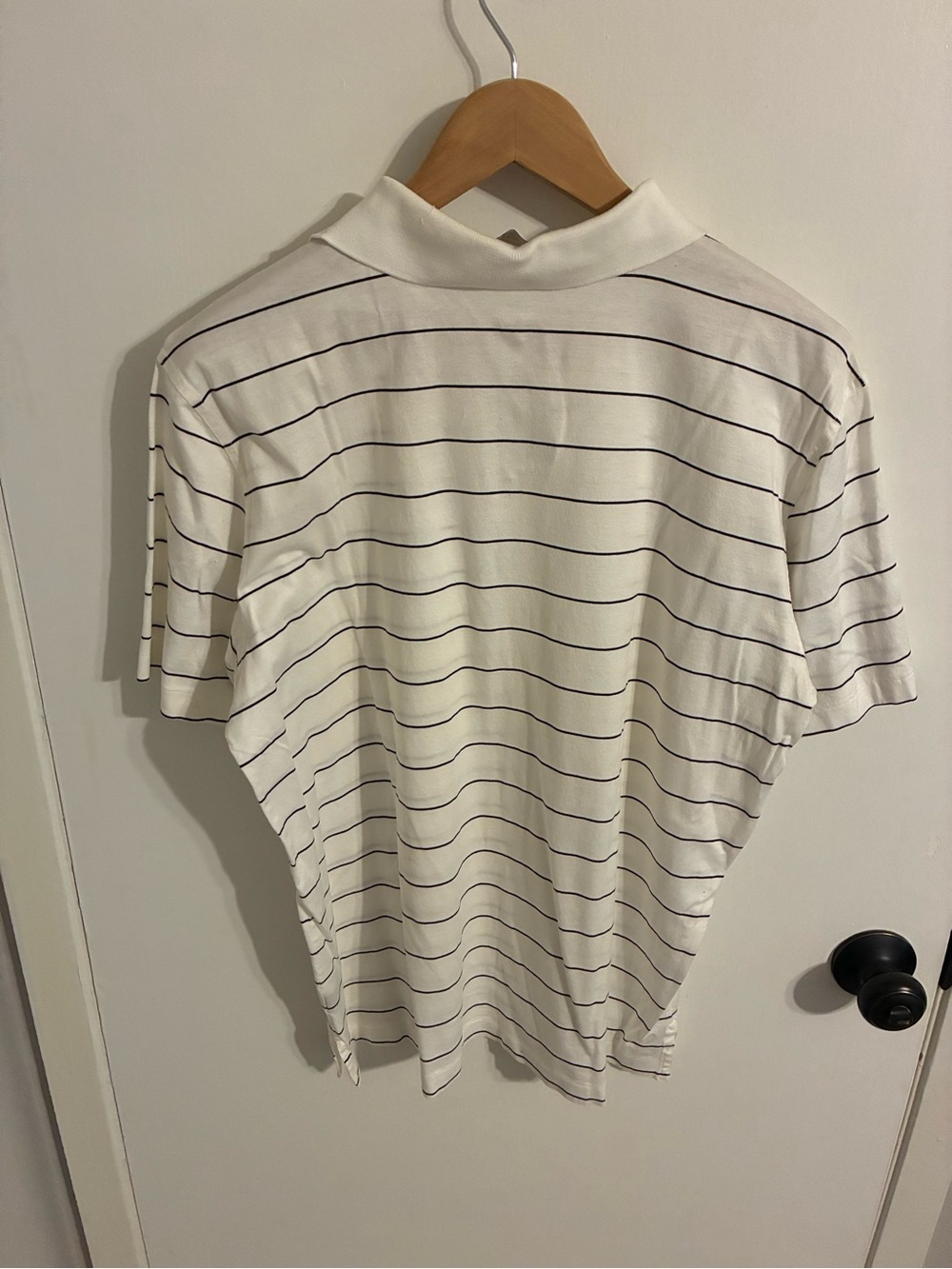Ralph Lauren Purple Label White Striped Polo Shirt - Picture 2 of 5